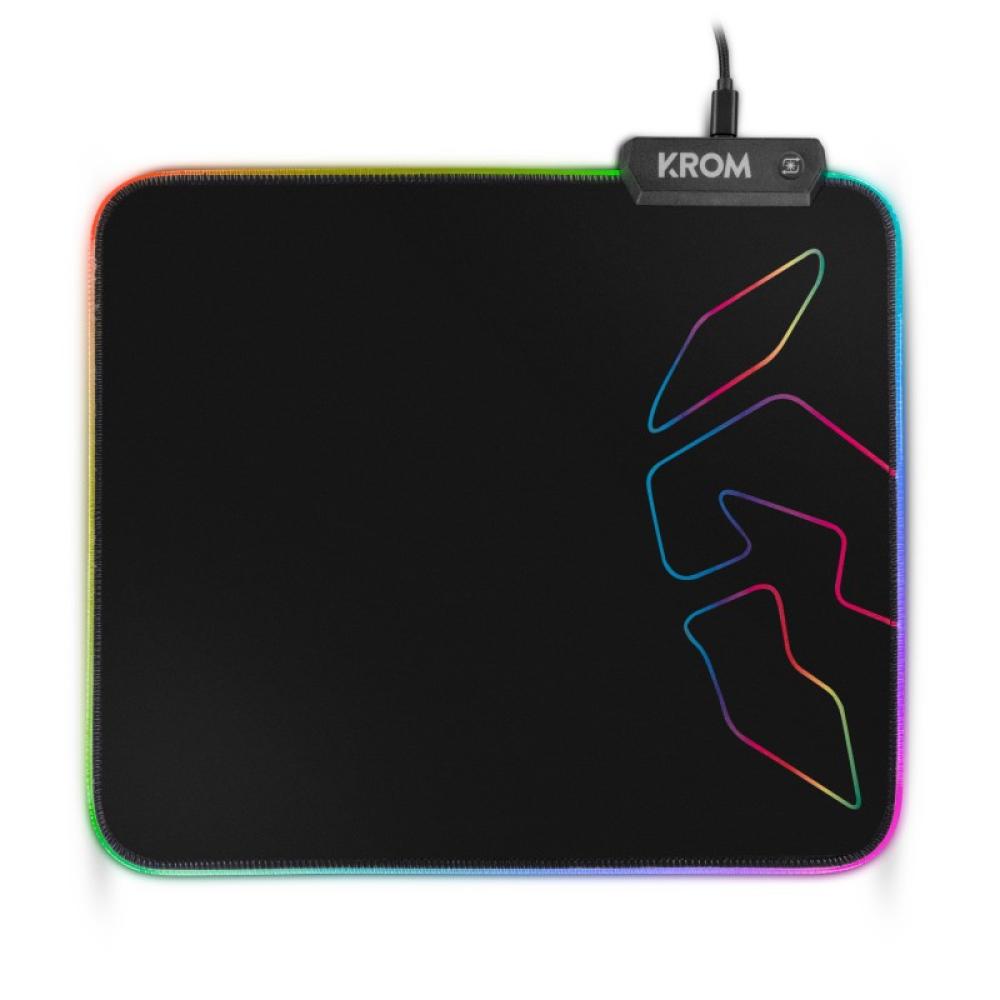 Krom - Knout RGB Alfombrilla de ratón para juegos Negro