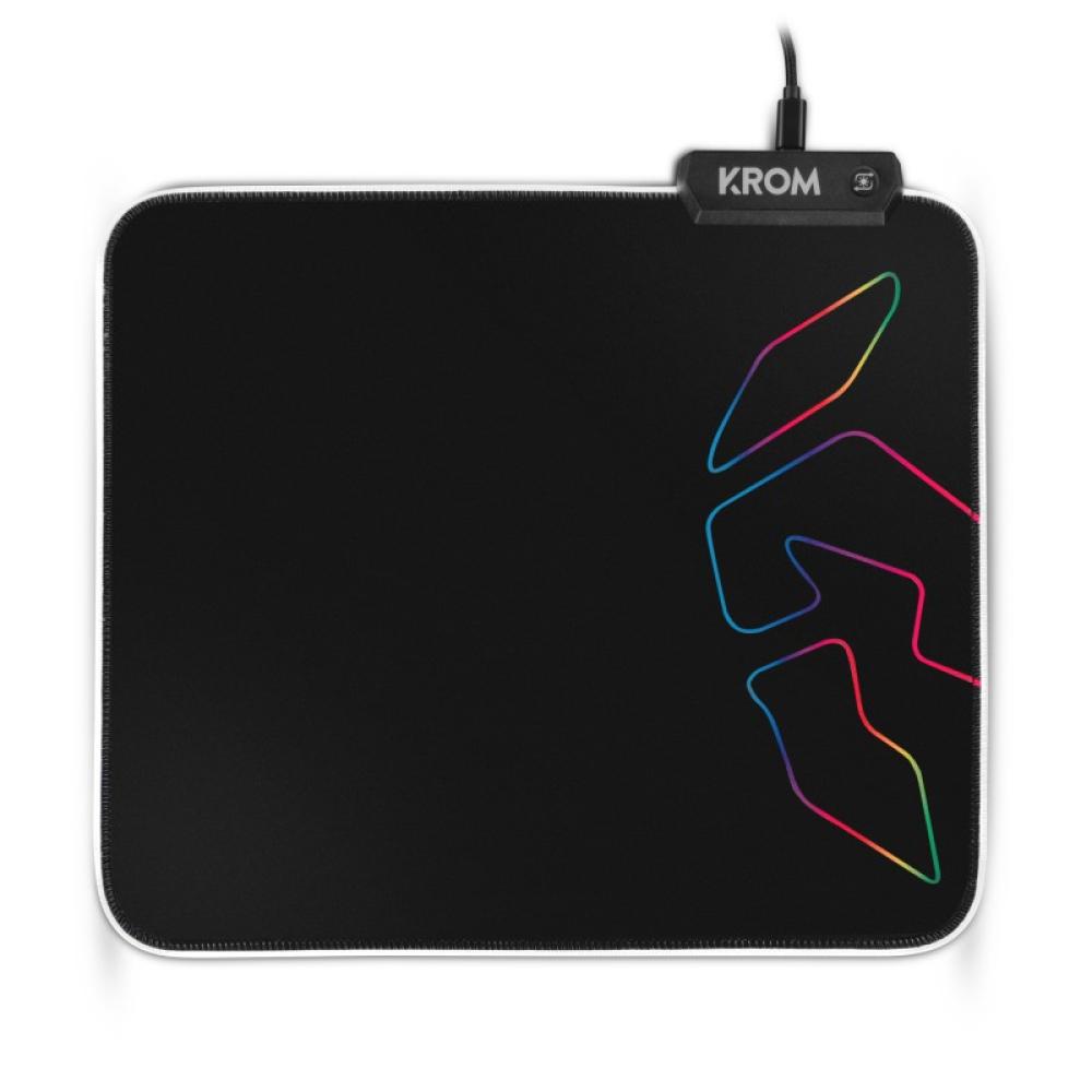 Krom - Knout RGB Alfombrilla de ratón para juegos Negro