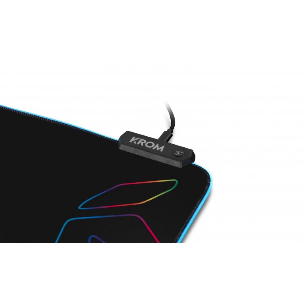 Krom - Knout RGB Alfombrilla de ratón para juegos Negro