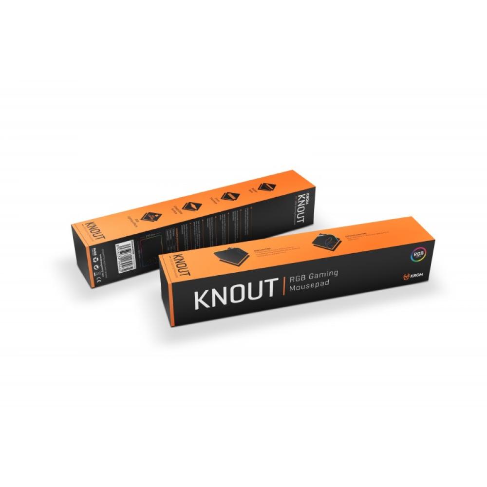 Krom - Knout RGB Alfombrilla de ratón para juegos Negro