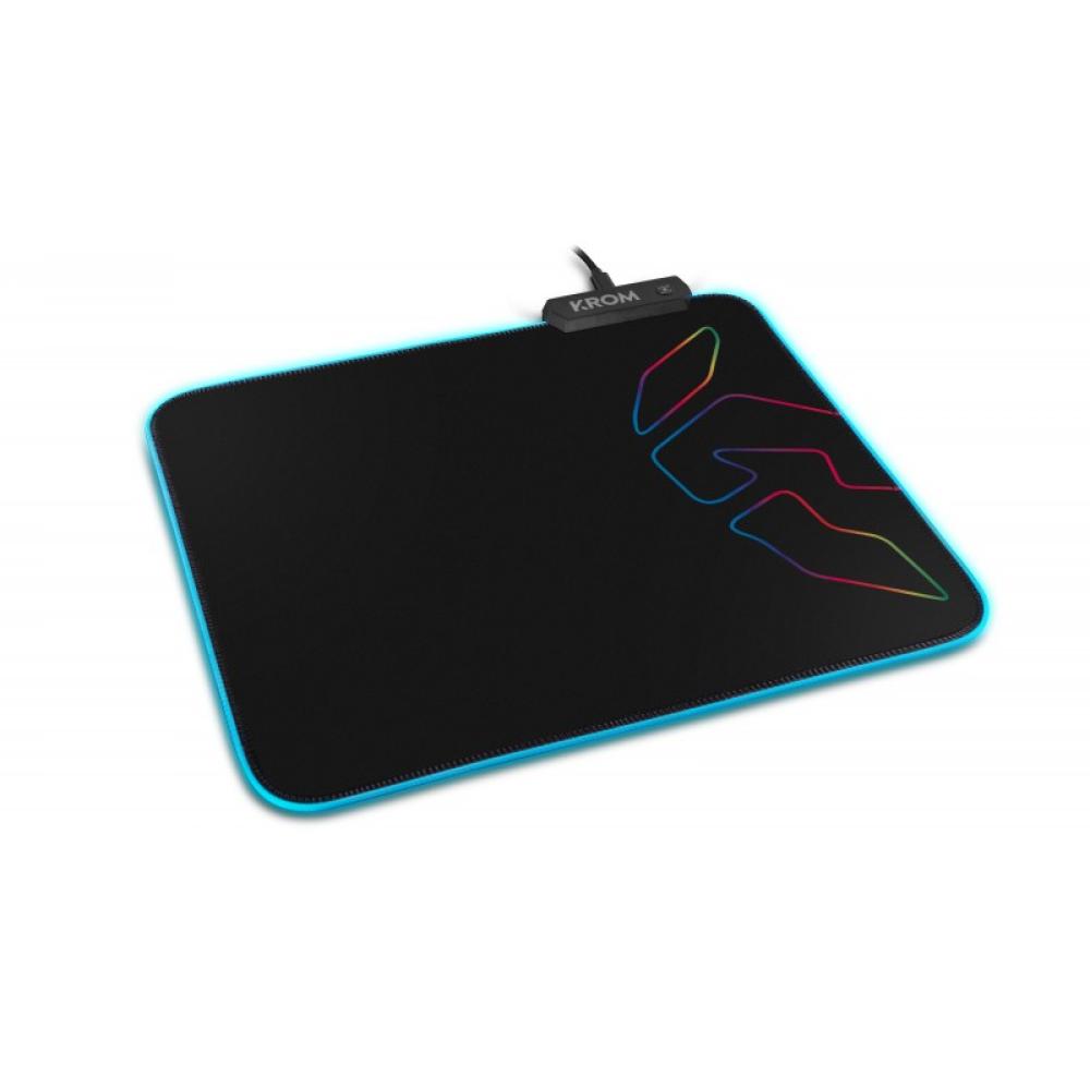 Krom - Knout RGB Alfombrilla de ratón para juegos Negro