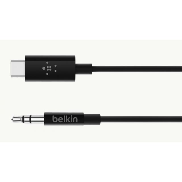 Belkin - F7U079BT06-BLK cable de audio 1,8 m 3,5mm USB Tipo C Negro