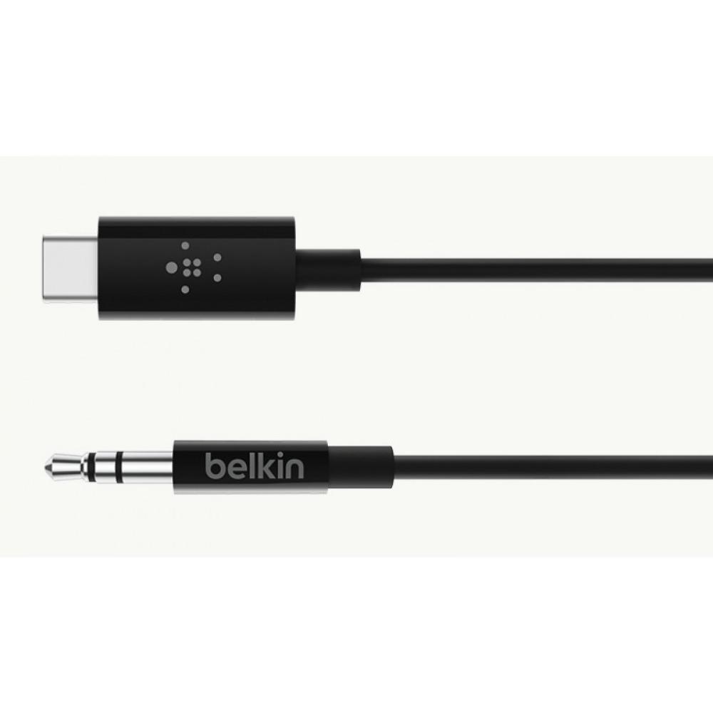 Belkin - F7U079BT06-BLK cable de audio 1,8 m 3,5mm USB Tipo C Negro