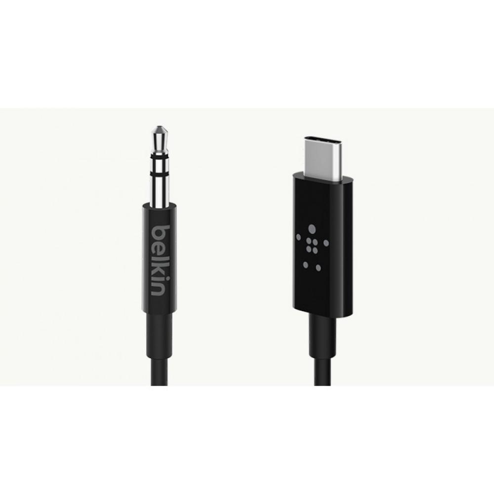 Belkin - F7U079BT06-BLK cable de audio 1,8 m 3,5mm USB Tipo C Negro