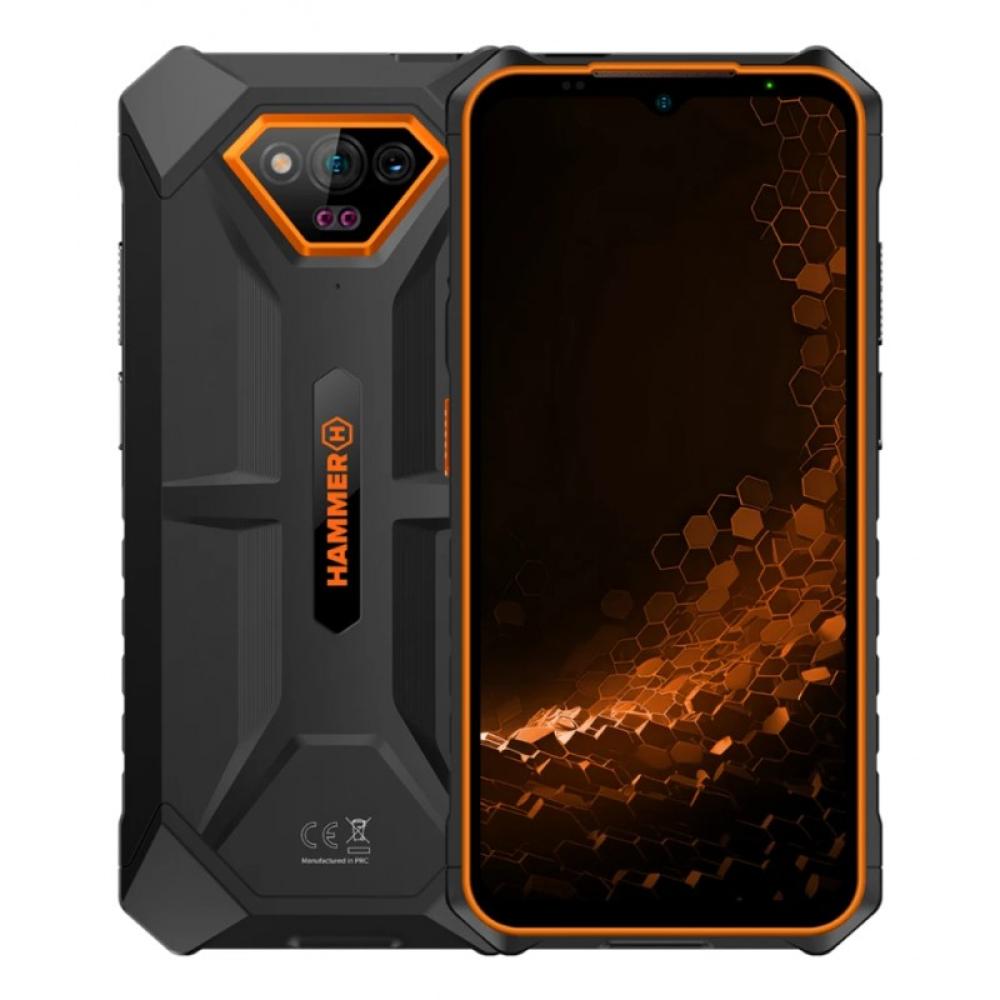 HAMMER - Iron V 16,5 cm (6.5") SIM doble Android 13 4G USB Tipo C 6 GB 64 GB 6320 mAh Negro, Naranja
