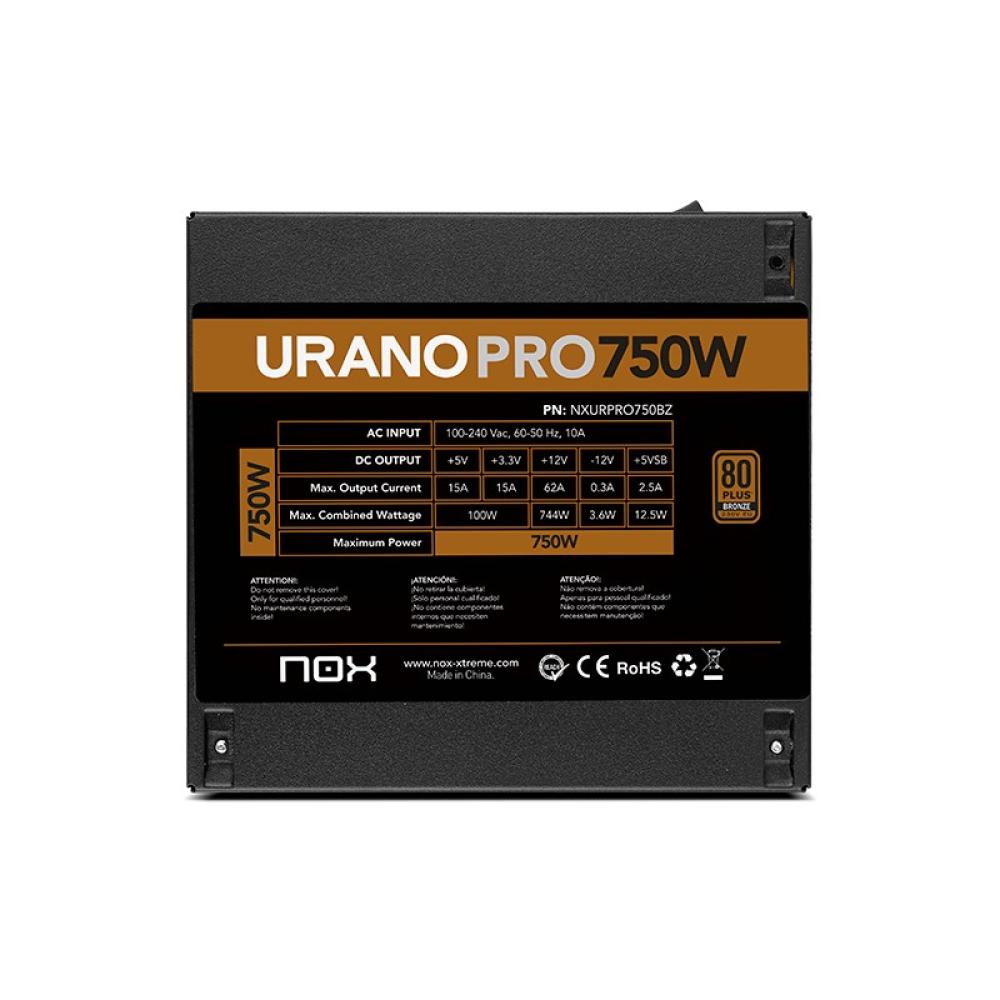 NOX - Urano PRO 750W Bronze unidad de fuente de alimentación ATX Negro