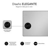 SUBBLIM - Alfombrilla con cargador Inalámbrico Mousepad Wireless Charger Aluminum Silver 10W