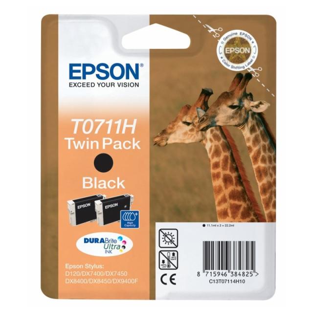 Epson - Giraffe Doble cartucho T0711H (etiqueta RF)
