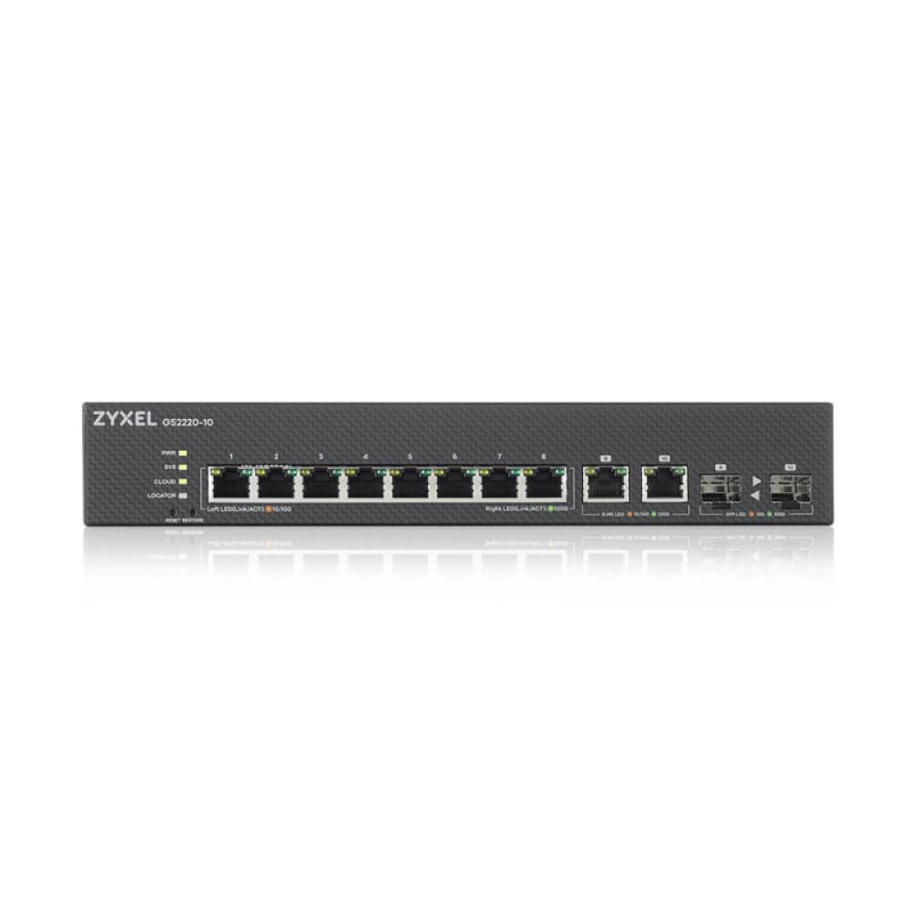 Zyxel - GS2220-10-EU0101F switch Gestionado L2 Gigabit Ethernet (10/100/1000) Negro