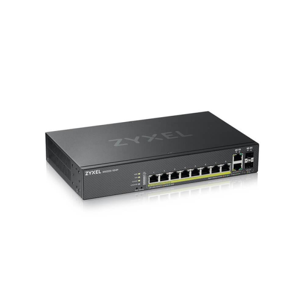 Zyxel - GS2220-10HP-EU0101F switch Gestionado L2 Gigabit Ethernet (10/100/1000) Energía sobre Ethernet (PoE) Negro