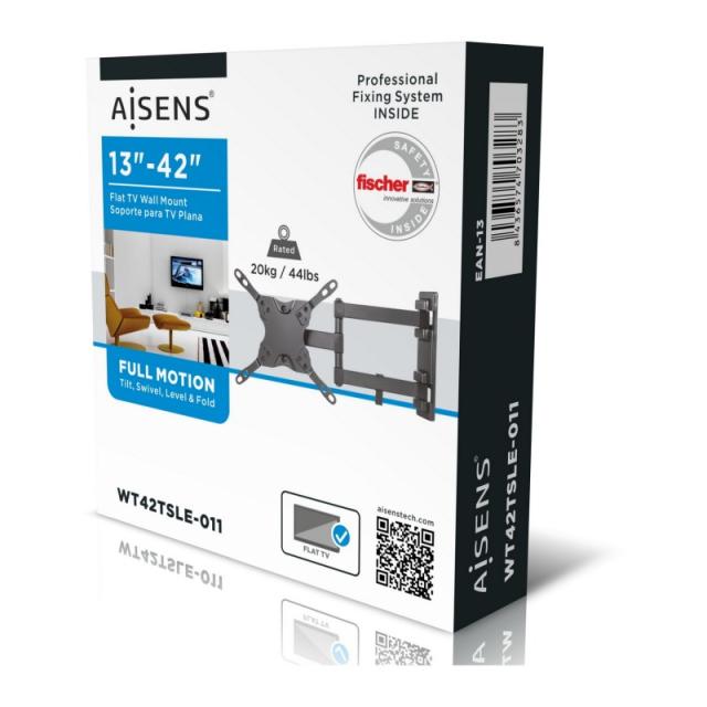 AISENS - WT42TSLE-011 soporte para TV 106,7 cm (42") Negro