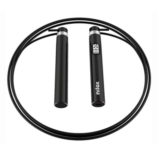 Nilox - NXSMARTROPE cuerda para saltar Negro Bluetooth