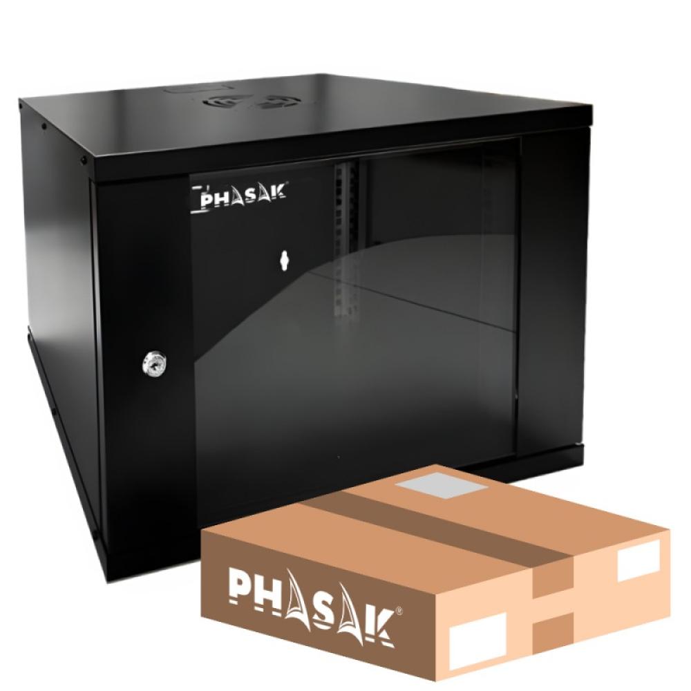Phasak - Mural Rack 19" 12U 530x400 desmontado - Flat Pack - PHO 2012D