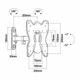 AISENS - WT42TSE-007 soporte para TV 106,7 cm (42") Negro