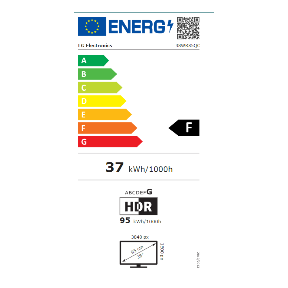 LG - 38WR85QC-W pantalla para PC 96,5 cm (38") 3840 x 1600 Pixeles UltraWide Quad HD LCD Blanco - 38WR85QC-W.AEU