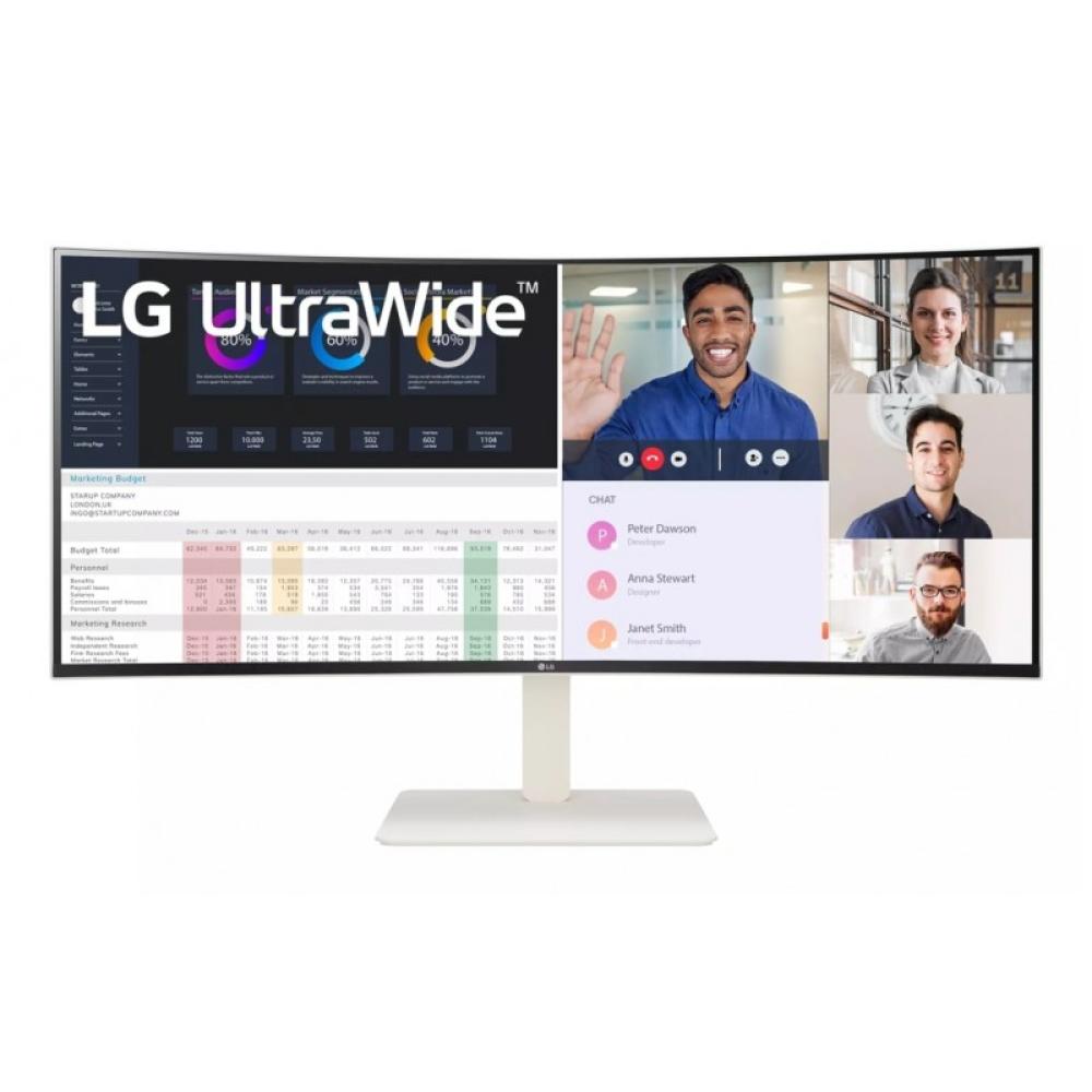 LG - 38WR85QC-W pantalla para PC 96,5 cm (38") 3840 x 1600 Pixeles UltraWide Quad HD LCD Blanco - 38WR85QC-W.AEU