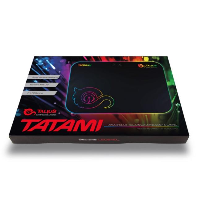 TALIUS - alfombrilla gaming Tatami retroiluminada RGB