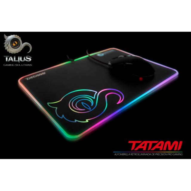 TALIUS - alfombrilla gaming Tatami retroiluminada RGB