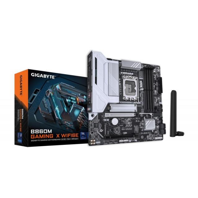 GIGABYTE - B860M GAMING X WIFI6E Placa base - CPUs Intel Core Ultra, VRM de 8+1+2+2 fases, hasta 9200MHz DDR5, 1xPCIe 5.0 + 1xPC