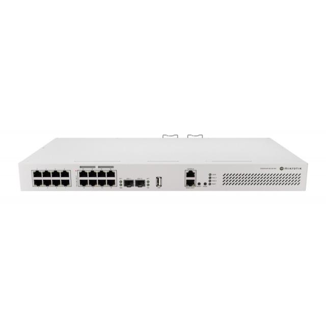 Mikrotik - CRS418-8P-8G-2S+RM Cloud Router/Sw L2/L3 Gigabit Ethernet (10/100/1000) Energía sobre Ethernet (PoE) 1U