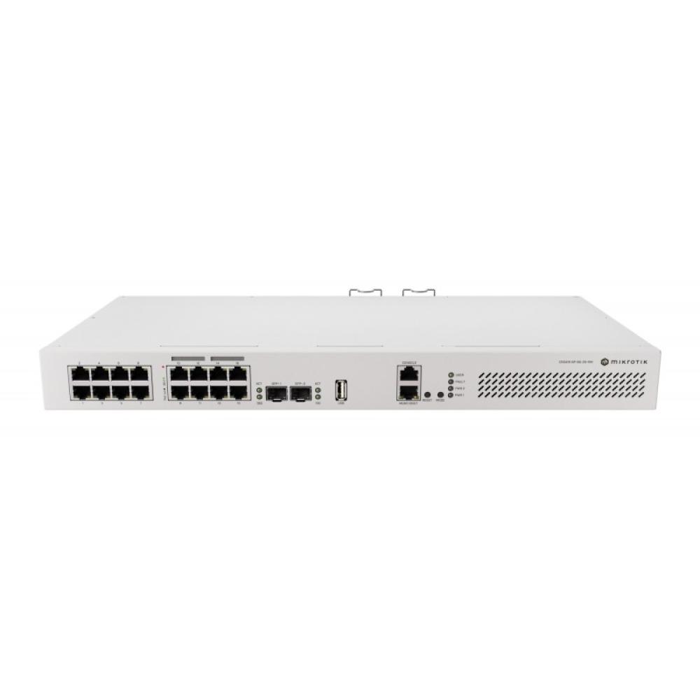 Mikrotik - CRS418-8P-8G-2S+RM Cloud Router/Sw L2/L3 Gigabit Ethernet (10/100/1000) Energía sobre Ethernet (PoE) 1U