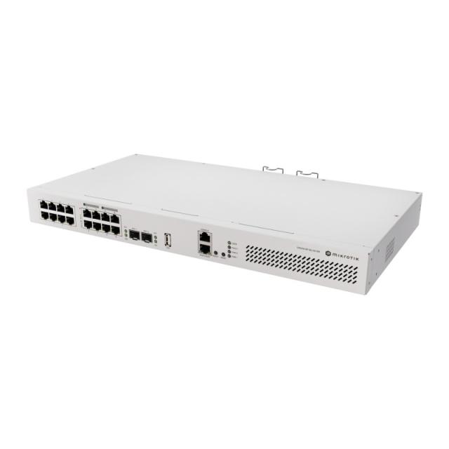 Mikrotik - CRS418-8P-8G-2S+RM Cloud Router/Sw L2/L3 Gigabit Ethernet (10/100/1000) Energía sobre Ethernet (PoE) 1U