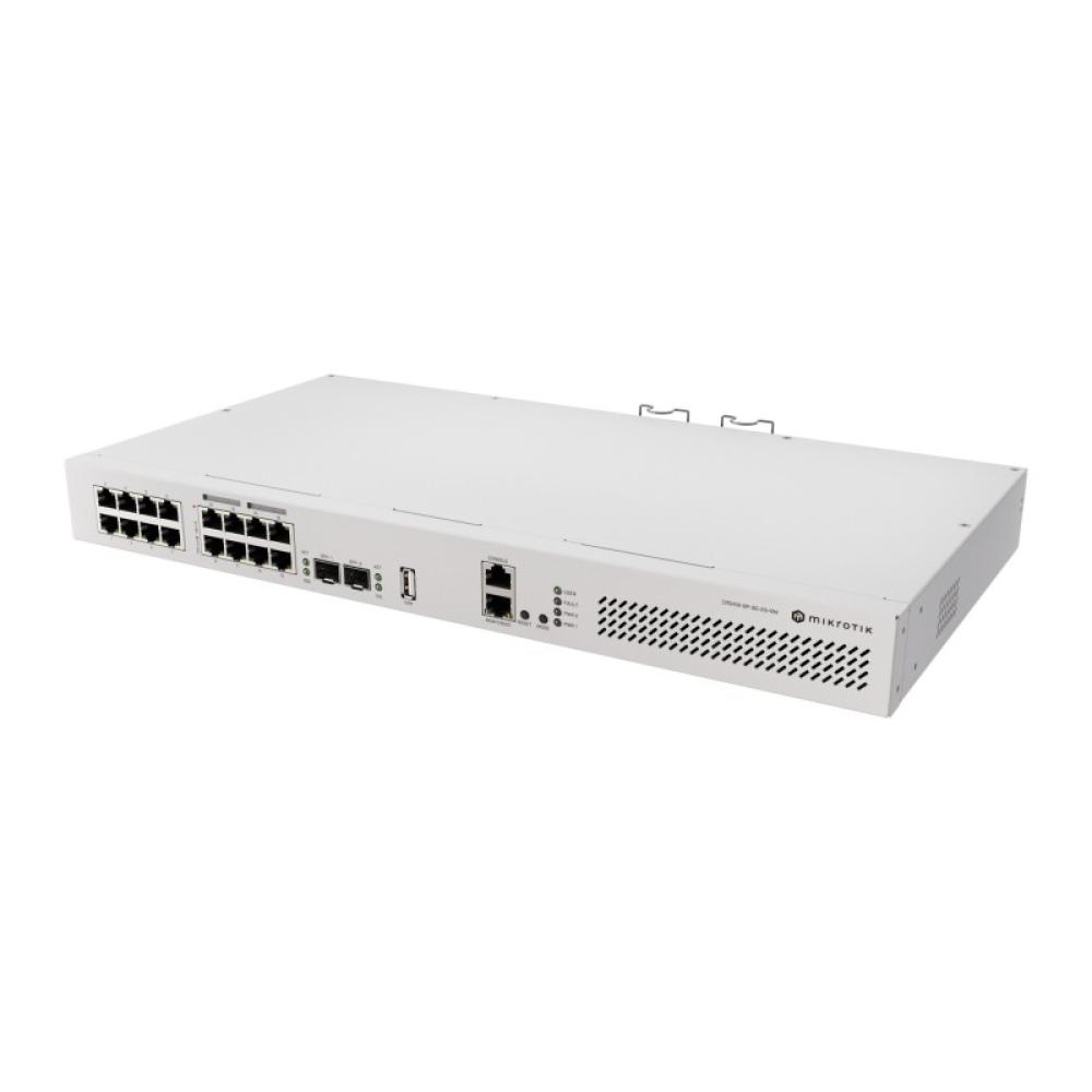 Mikrotik - CRS418-8P-8G-2S+RM Cloud Router/Sw L2/L3 Gigabit Ethernet (10/100/1000) Energía sobre Ethernet (PoE) 1U