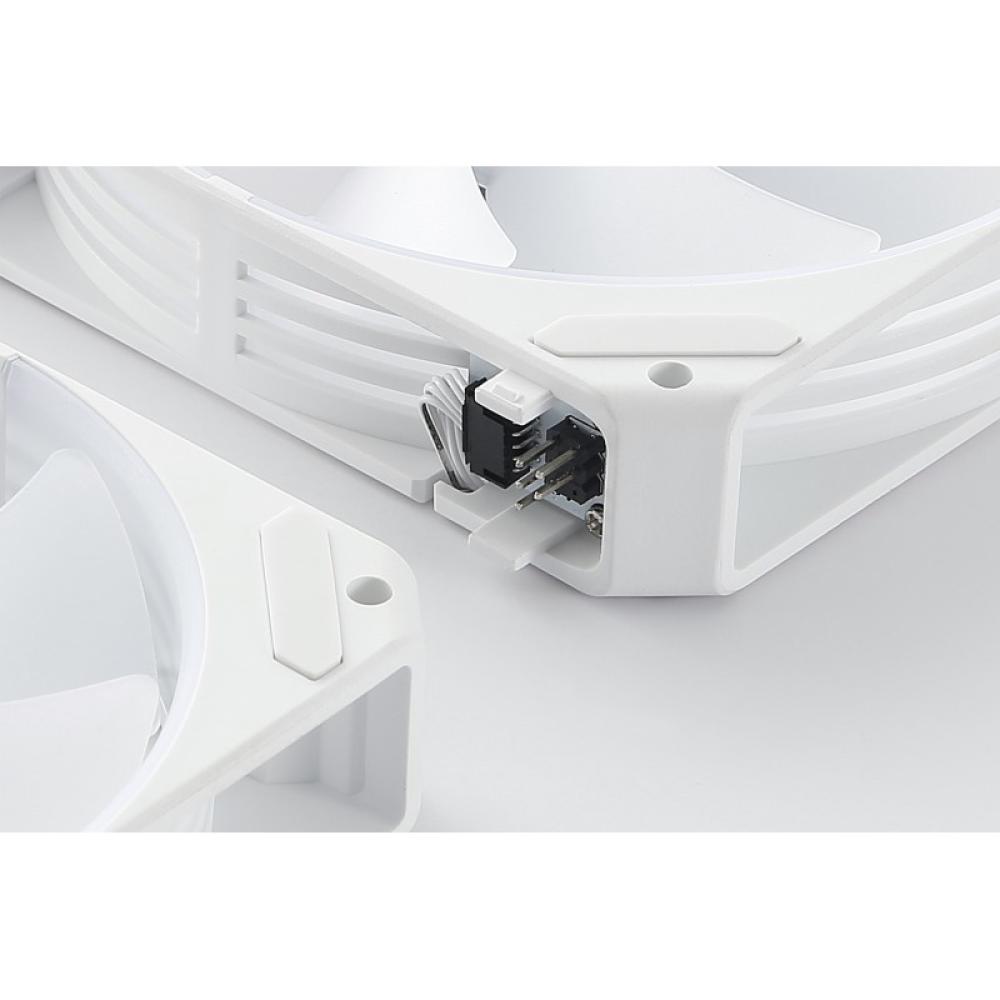 ABYSM - Gaming Ventilador Arclight 2.0 Pack 3 en 1 Blanco, Iluminación ARGB y Capacidad de Conectarlos en Serie (Clic&Go)