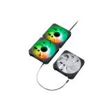 ABYSM - Gaming Ventilador Arclight 2.0 Pack 3 en 1 Negro, Iluminación ARGB y Capacidad de Conectarlos en Serie (Clic&Go)