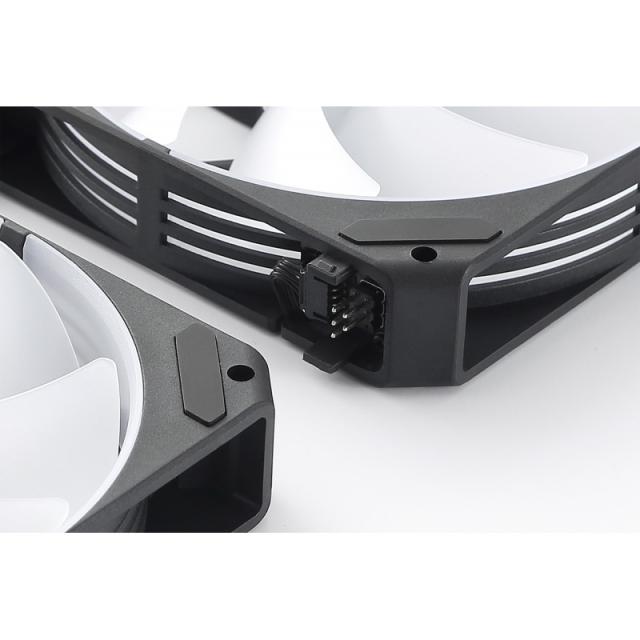 ABYSM - Gaming Ventilador Arclight 2.0 Pack 3 en 1 Negro, Iluminación ARGB y Capacidad de Conectarlos en Serie (Clic&Go)