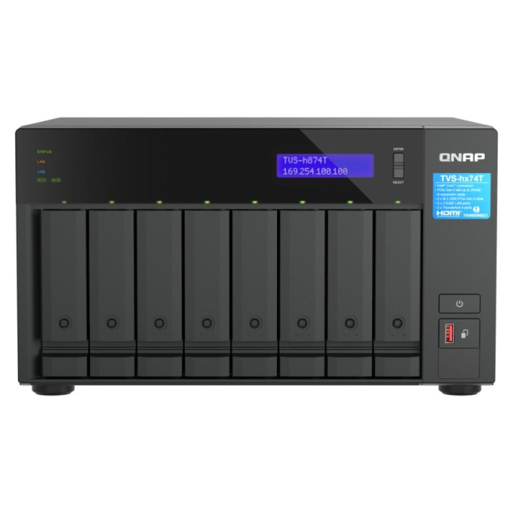QNAP - TVS-H874T-I7-32G servidor de almacenamiento NAS Torre Intel® Core™ i7 32 GB DDR4 0 TB QNAP QTS Negro