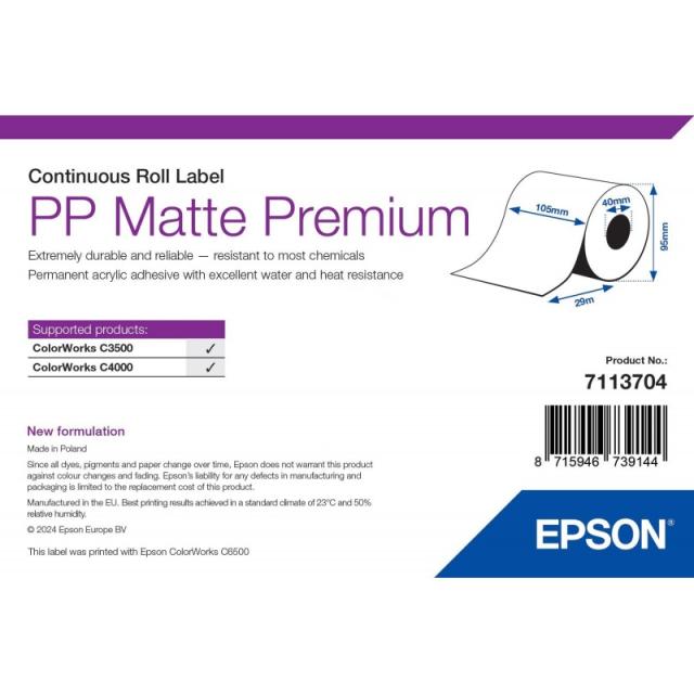 Epson - 7113704 etiqueta de impresora Blanco Etiqueta para impresora autoadhesiva