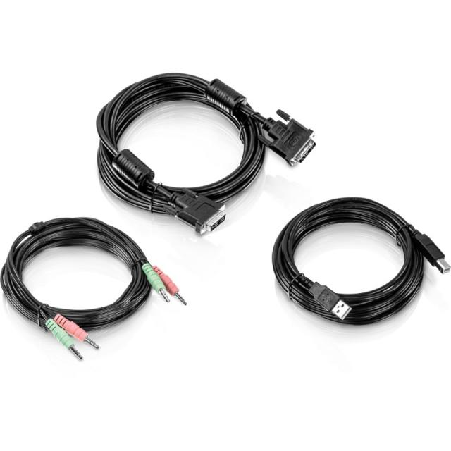 Trendnet - TK-CD15 cable para video, teclado y ratón (kvm) Negro 4,5 m
