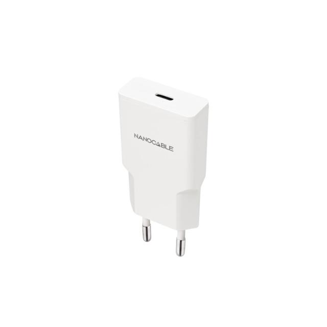 Nanocable - Cargador USB-C/PD 25W, Blanco