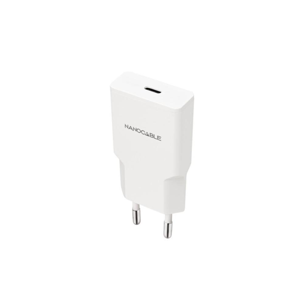 Nanocable - Cargador USB-C/PD 25W, Blanco