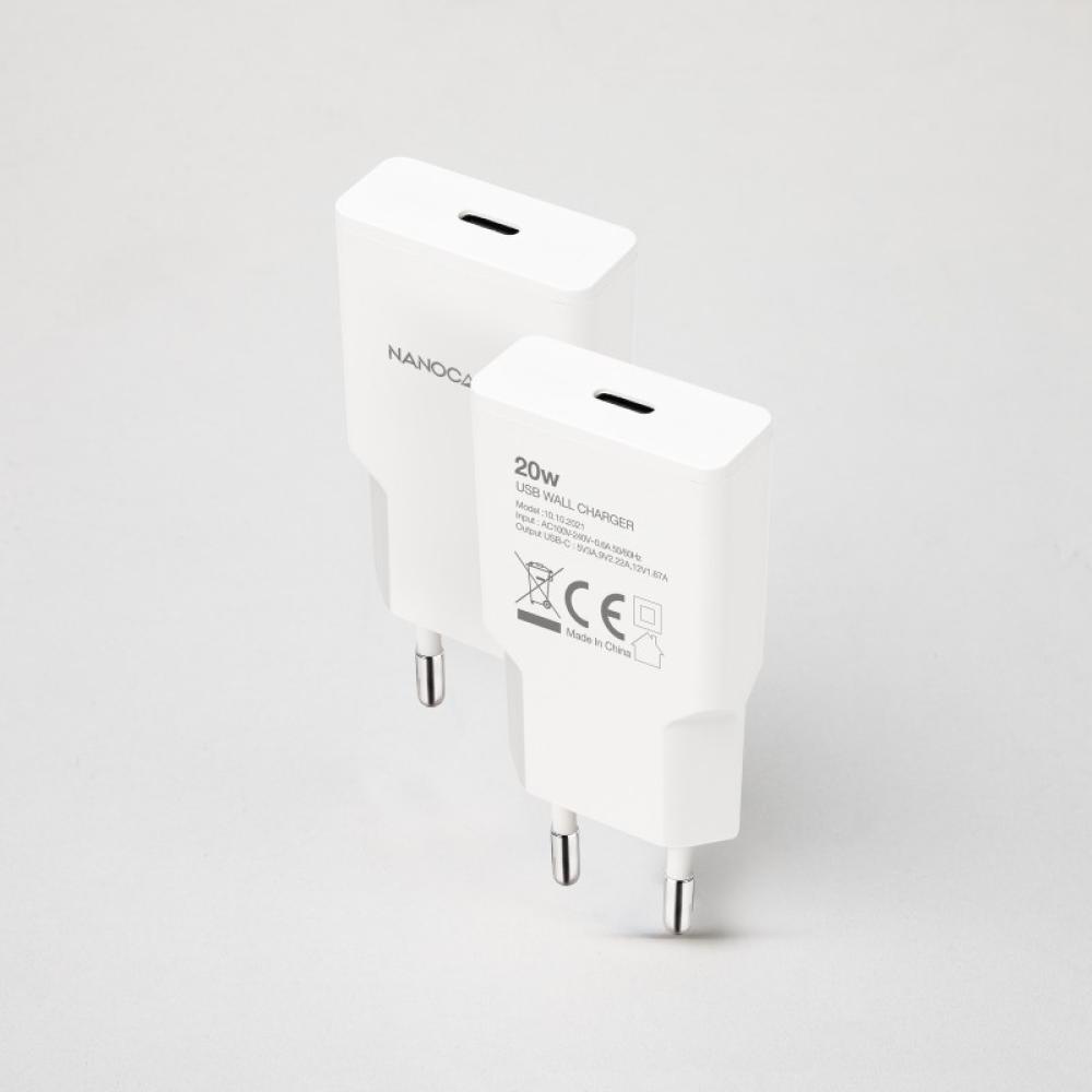 Nanocable - Cargador USB-C/PD 20W, Blanco