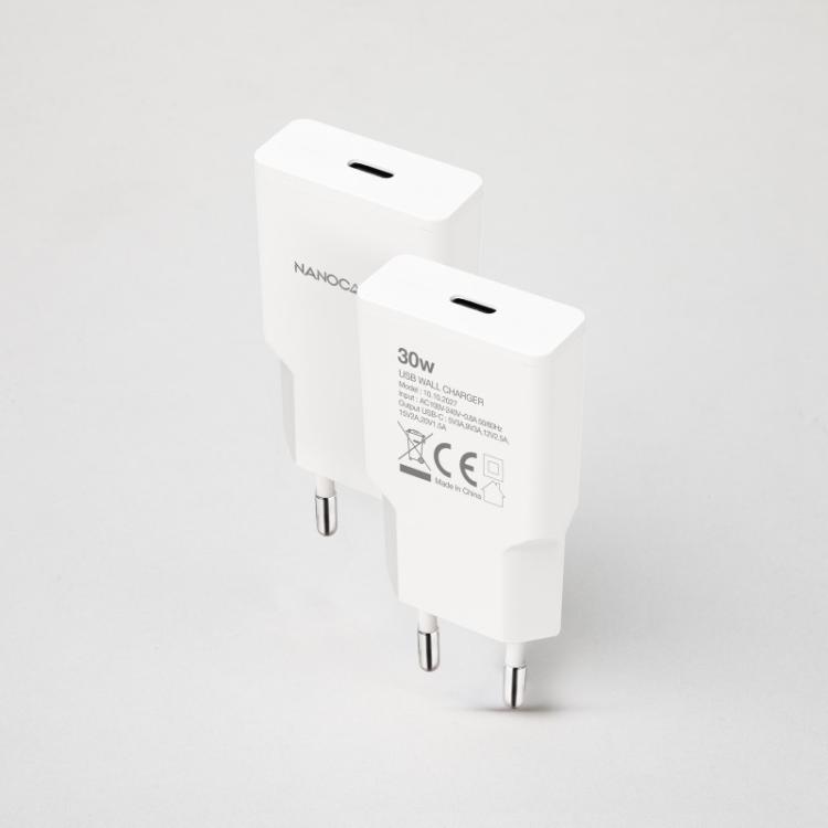 Nanocable - Cargador USB-C/PD 30W, Blanco