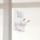 TooQ - Cargador de viaje Tipo C y Tipo A, GaN 65W, USB-C/PD + USB-A/QC, Blanco