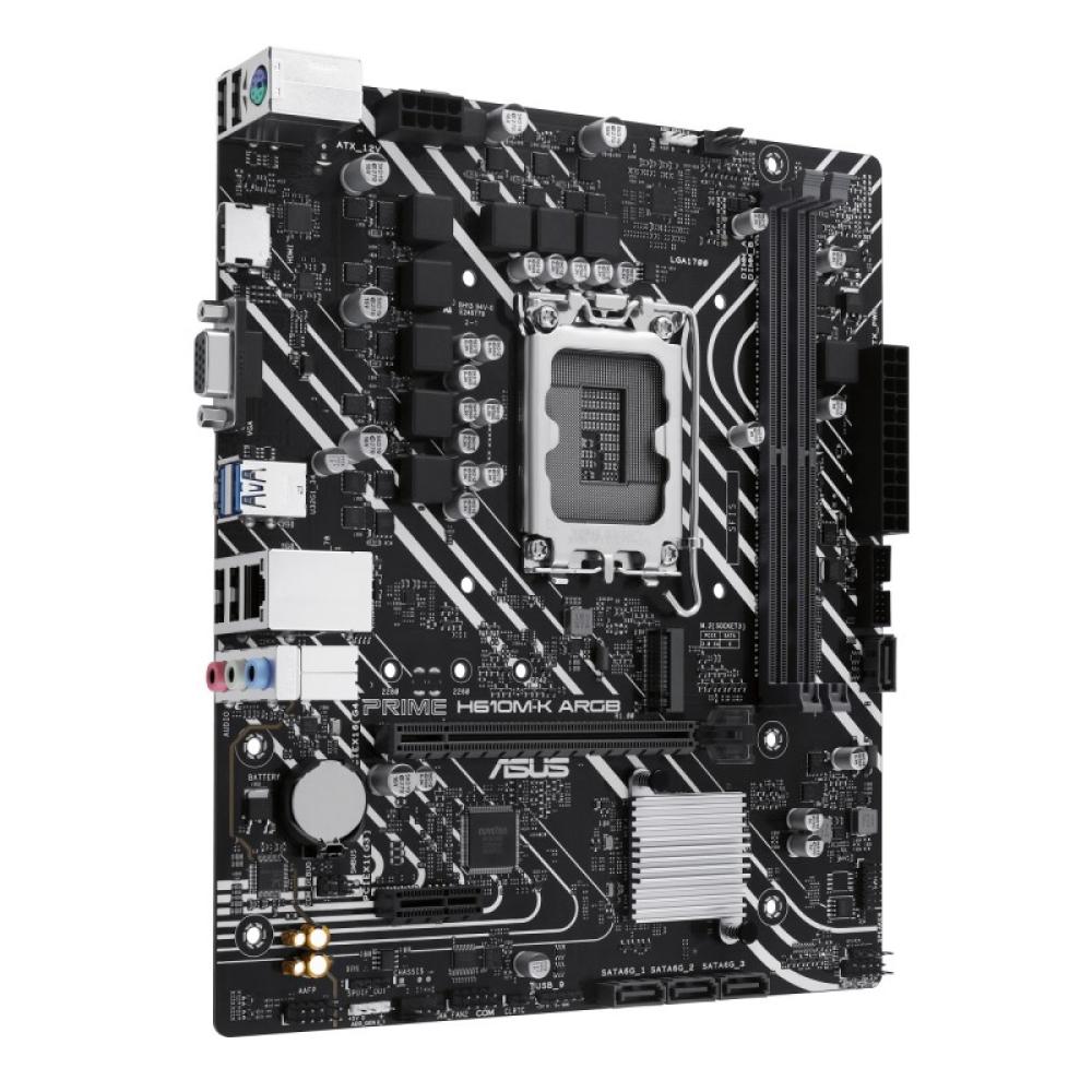 ASUS - PRIME H610M-K ARGB Intel H610 LGA 1700 micro ATX