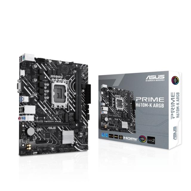 ASUS - PRIME H610M-K ARGB Intel H610 LGA 1700 micro ATX
