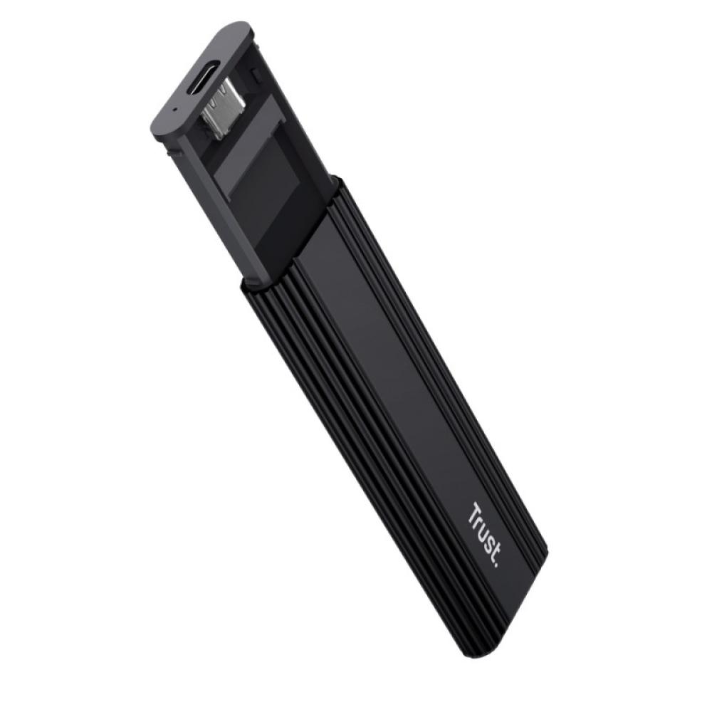 Trust - 25806 caja para disco duro externo Caja externa para unidad de estado sólido (SSD) Negro