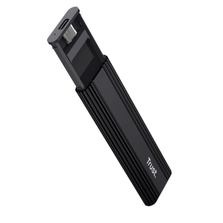 Trust - 25806 caja para disco duro externo Caja externa para unidad de estado sólido (SSD) Negro