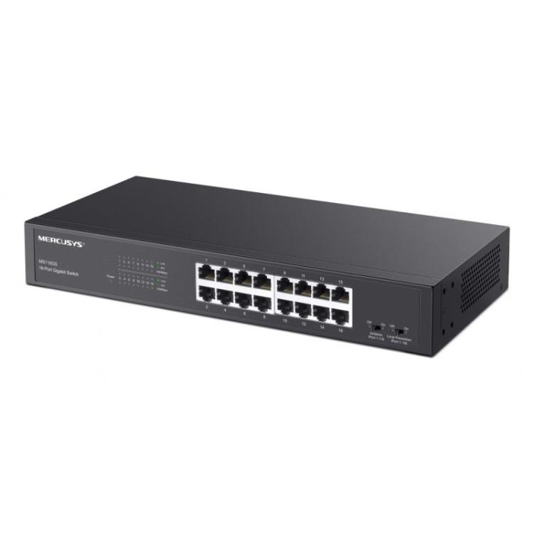 Mercusys - MS116GS switch Gigabit Ethernet (10/100/1000) Negro