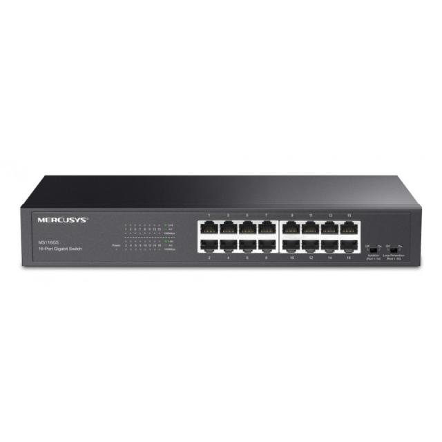 Mercusys - MS116GS switch Gigabit Ethernet (10/100/1000) Negro