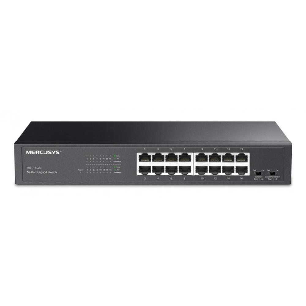 Mercusys - MS116GS switch Gigabit Ethernet (10/100/1000) Negro