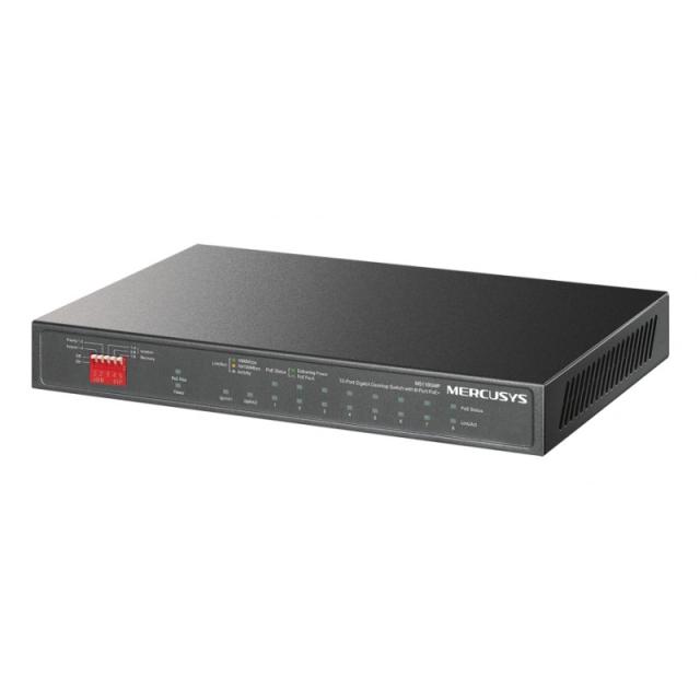 Mercusys - MS110GMP switch Gigabit Ethernet (10/100/1000) Energía sobre Ethernet (PoE) Negro