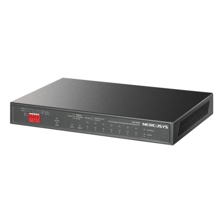 Mercusys - MS110GMP switch Gigabit Ethernet (10/100/1000) Energía sobre Ethernet (PoE) Negro