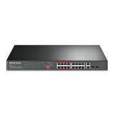 Mercusys - 16-PORT 10/100MBPS+ 2-PORT GB RCK 16-PORT POE+ No administrado Fast Ethernet (10/100) Energía sobre Ethernet (PoE) Ne