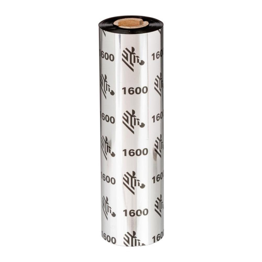 Zebra - 1600 Wax cinta térmica 450 m Negro - 01600BK13145