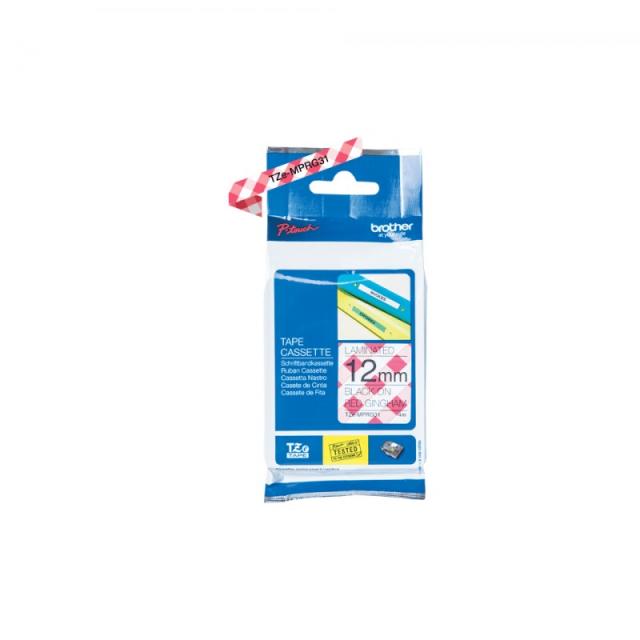 Brother - TZE-MPRG31 cinta para impresora de etiquetas Negro sobre rojo